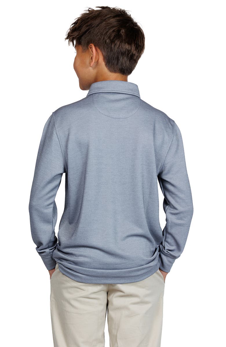 TailorByrd Kids' Modal Blend Polo, Alternate, color, Melange Grey
