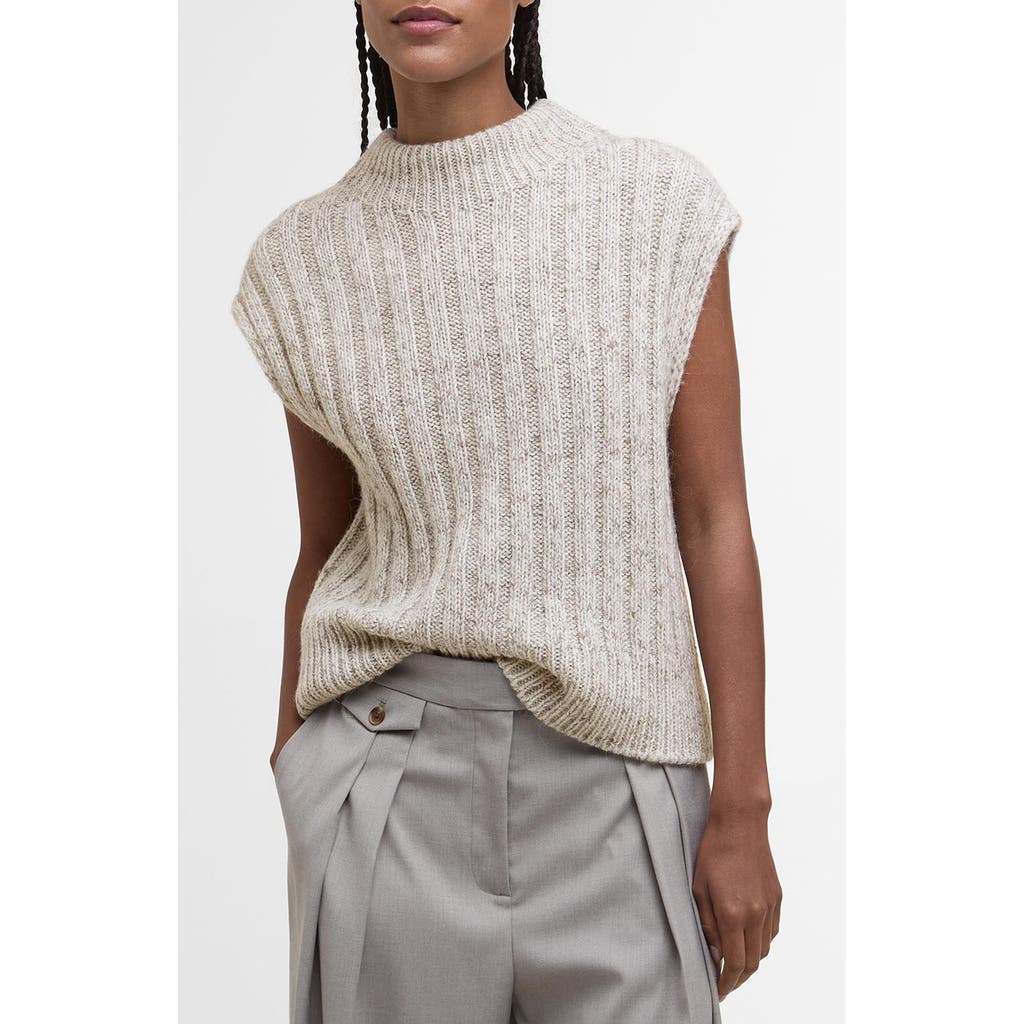 Barbour Anastasia Wool Blend Sweater Vest In Gray