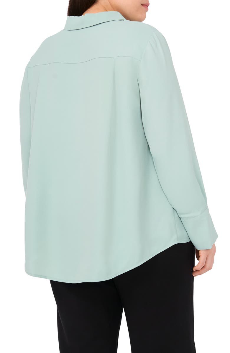 Halogen<sup>®</sup> Johnny Collar Top, Alternate, color, Aqua Maligne