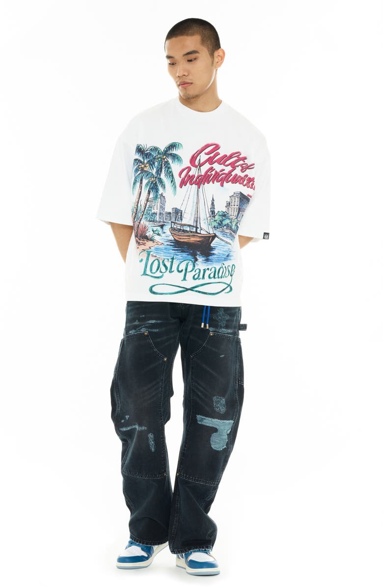 Cult of Individuality Grunge Carpenter Jeans, Alternate, color, Vintage Navy