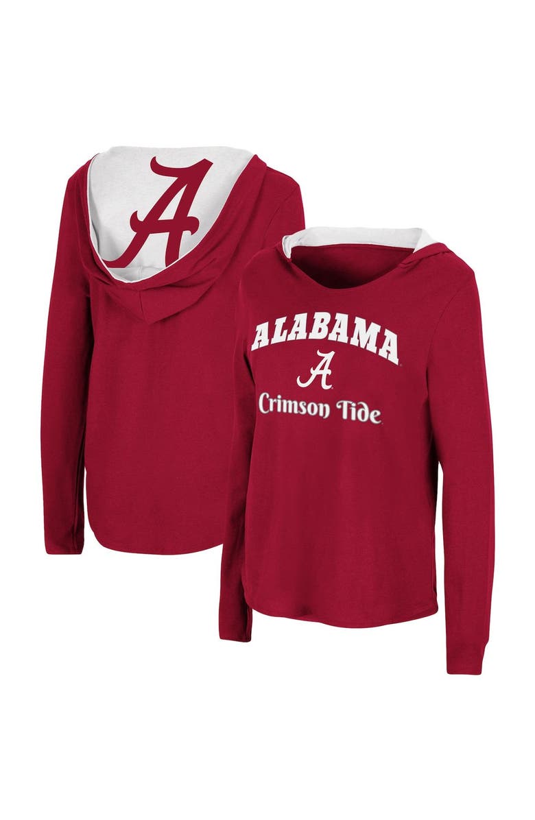 COLOSSEUM Women's Colosseum Crimson Alabama Crimson Tide Catalina Hoodie Long Sleeve T-Shirt, Main, color, Crimson