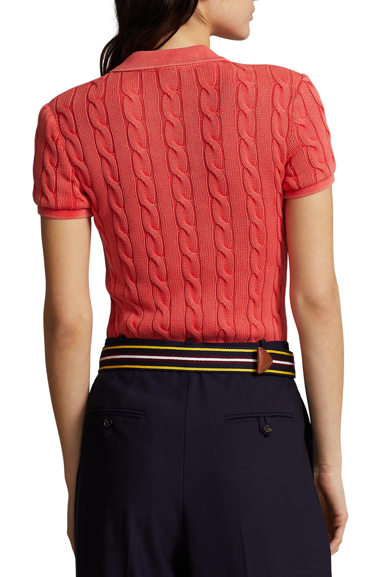 Cable Knit Polo Shirt - image 2