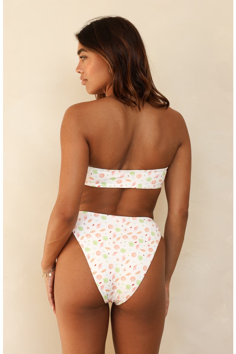 Seashore High Waist Cheeky Bikini Bottom, Alternate, color, Underwater Garden