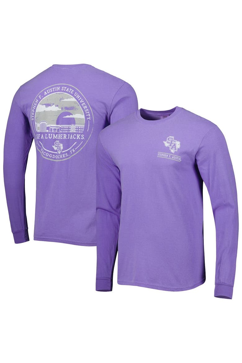 Men's Purple Stephen F Austin Lumberjacks Circle Campus Scene Long Sleeve T-Shirt, Main, color, Purple