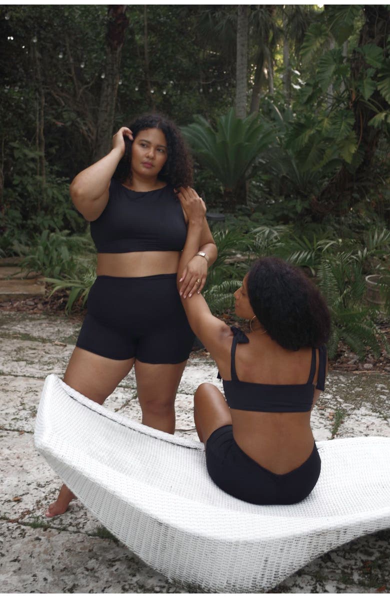 Mary Mercedes Moe Cropped Bikini Tank, Alternate, color, Black