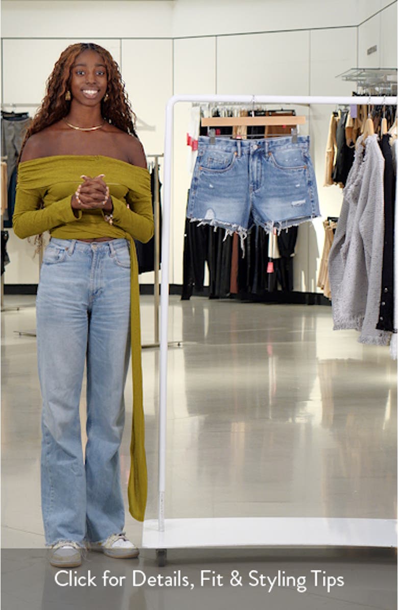 The Barrow Raw Hem Cutoff Denim Shorts, sales video thumbnail