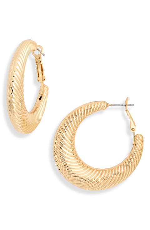 Textured Hoop Earrings