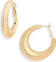 NORDSTROM RACK Textured Hoop Earrings