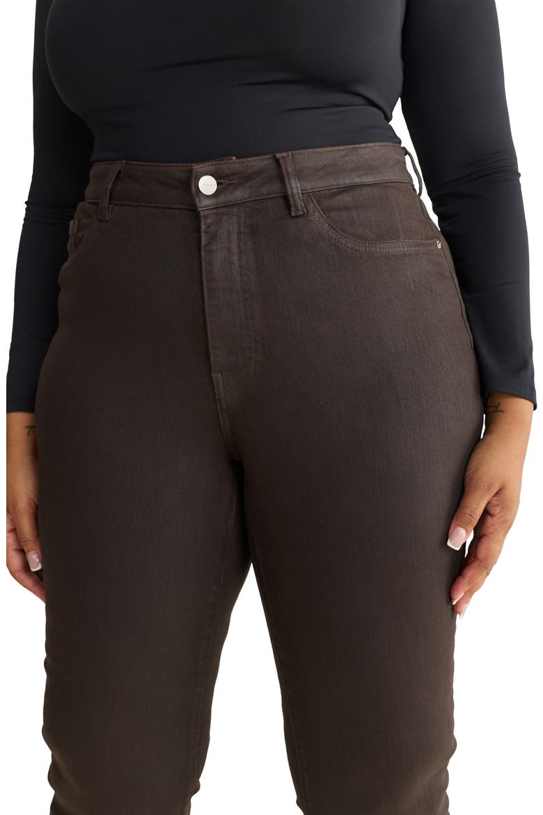 NAO Coated High Waist Bootcut Jeans, Alternate, color, COATED AMERICANO