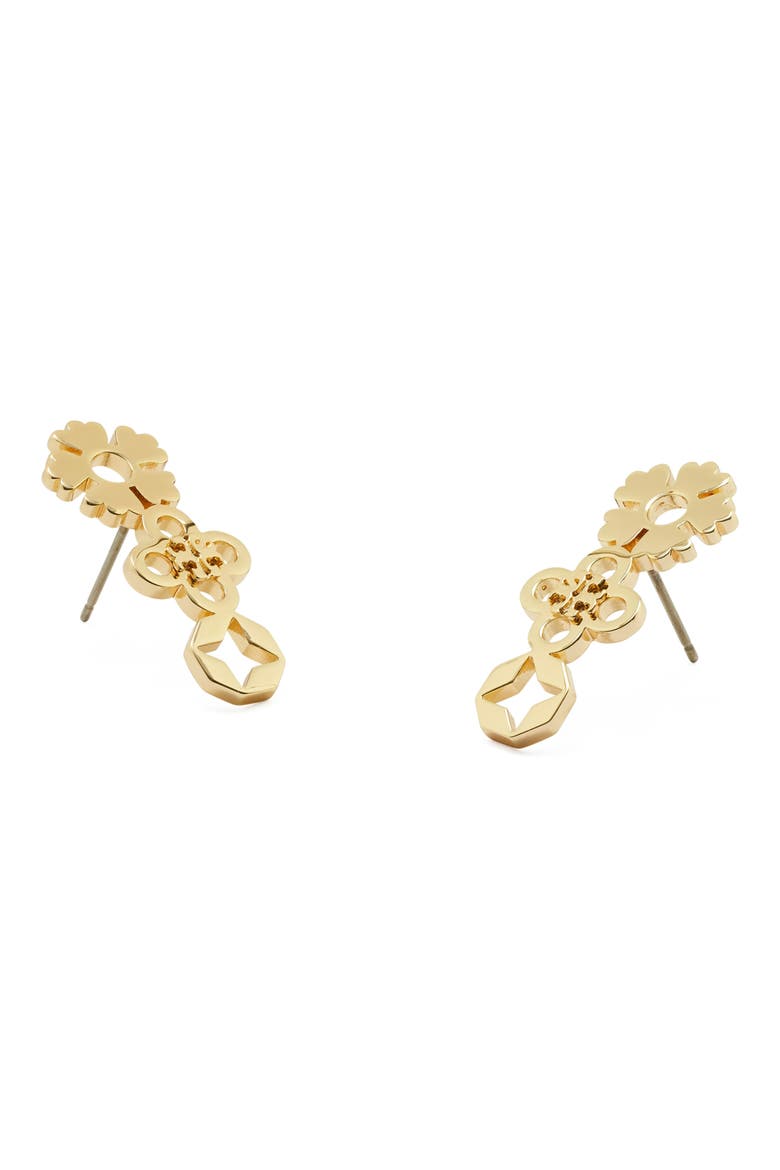 Forget Me Not Cluster Stud Earring, Alternate, color, TORY GOLD