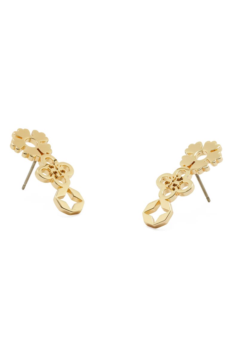 Tory Burch Forget Me Not Cluster Stud Earring, Alternate, color, Tory Gold