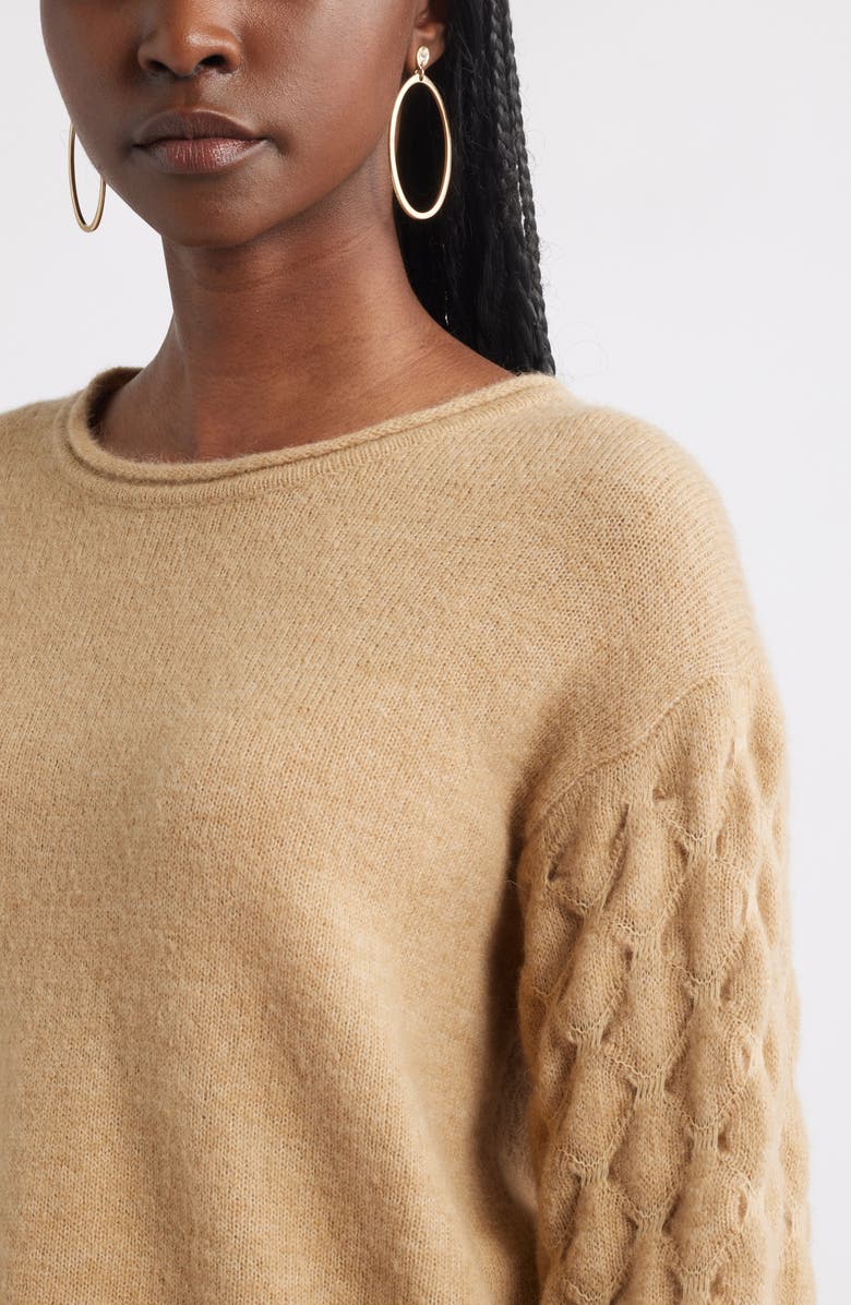 Treasure & Bond Honeycomb Sleeve Sweater, Alternate, color, 