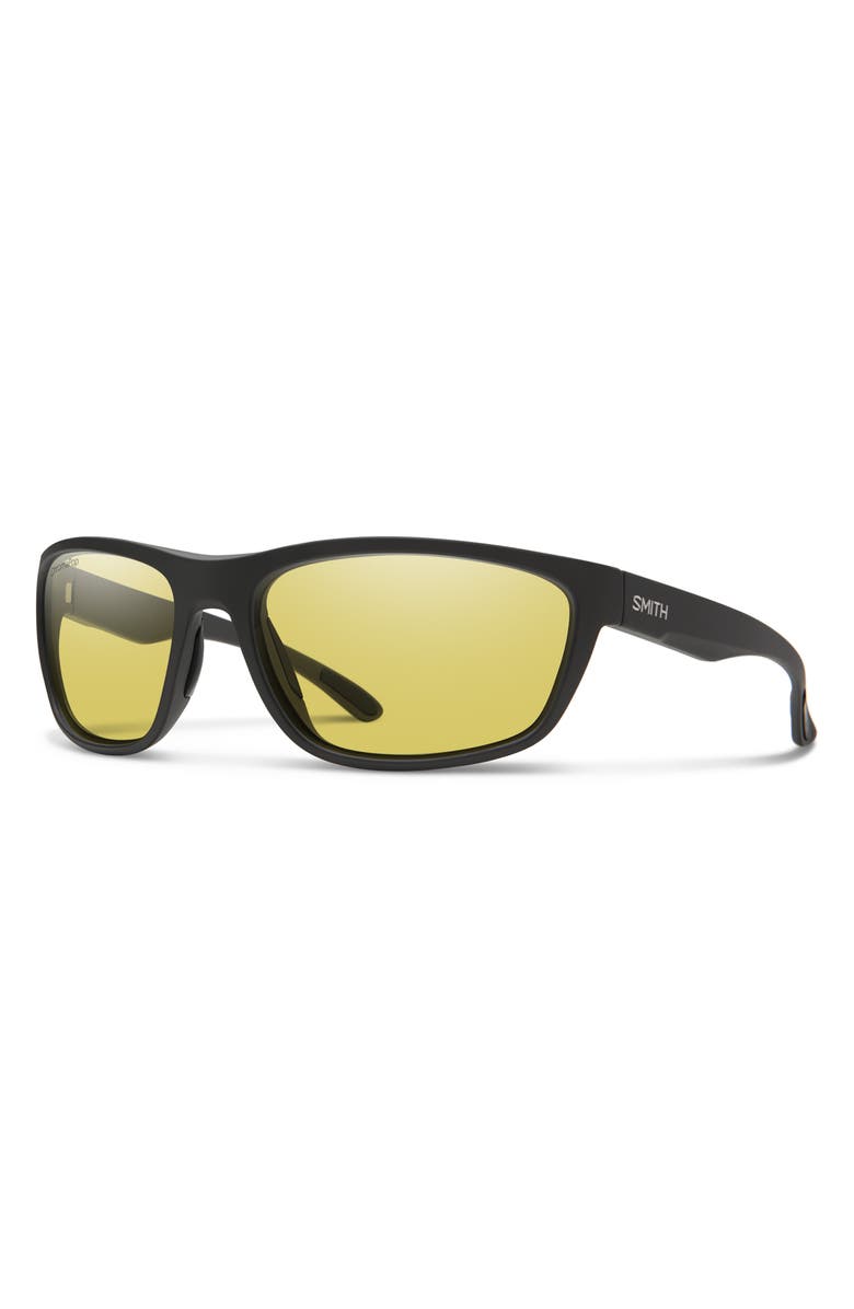 Smith Redding 62mm ChromaPop<sup>™</sup> Polarized Square Sunglasses, Alternate, color, Black / Glass Low Light Yellow