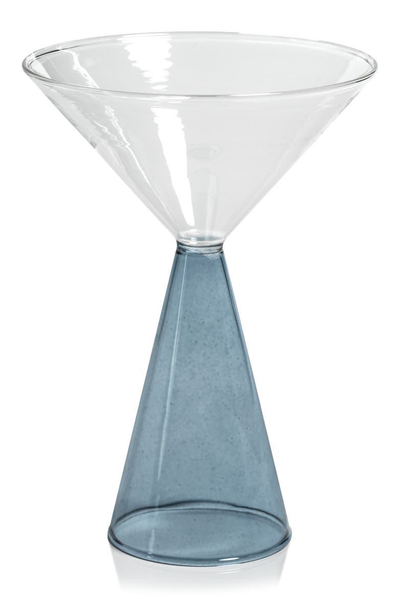 Viterbo Set of 4 Martini Glasses, Main, color, CLEAR/ BLUE