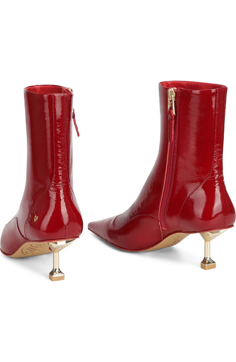 Naked Wolfe Tempting Pointed Toe Bootie, Alternate, color, Red-Crinkle Patent Leather