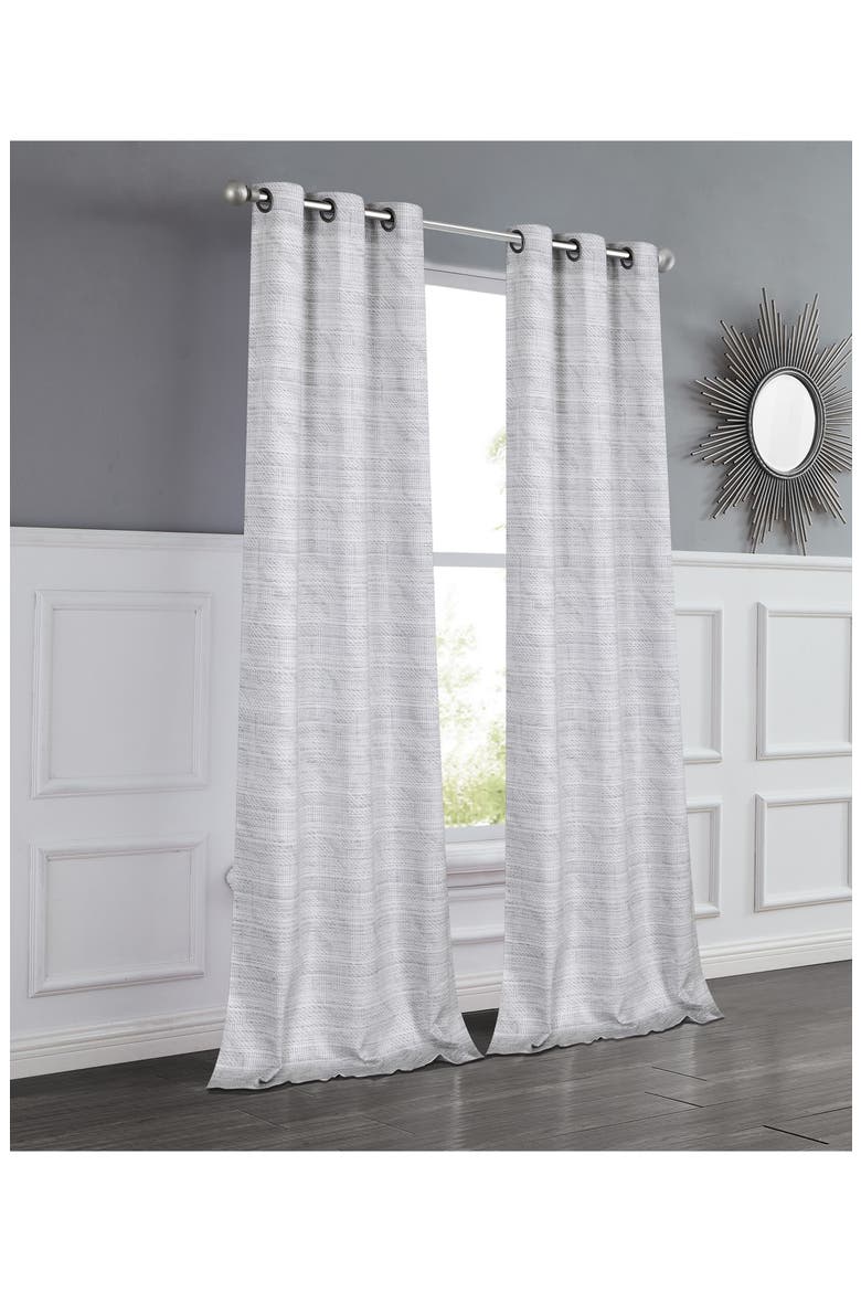 Set of 2 Room Darkening Window Curtains, Main, color, SILVER