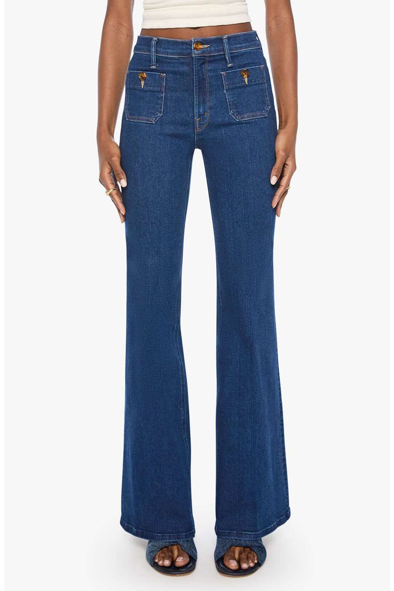 The Patch Pocket Doozy Flare Jeans, Main, color, RETROGRADE RODEO