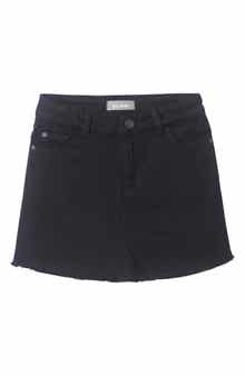 DL1961 Cutoff Black Denim Skirt