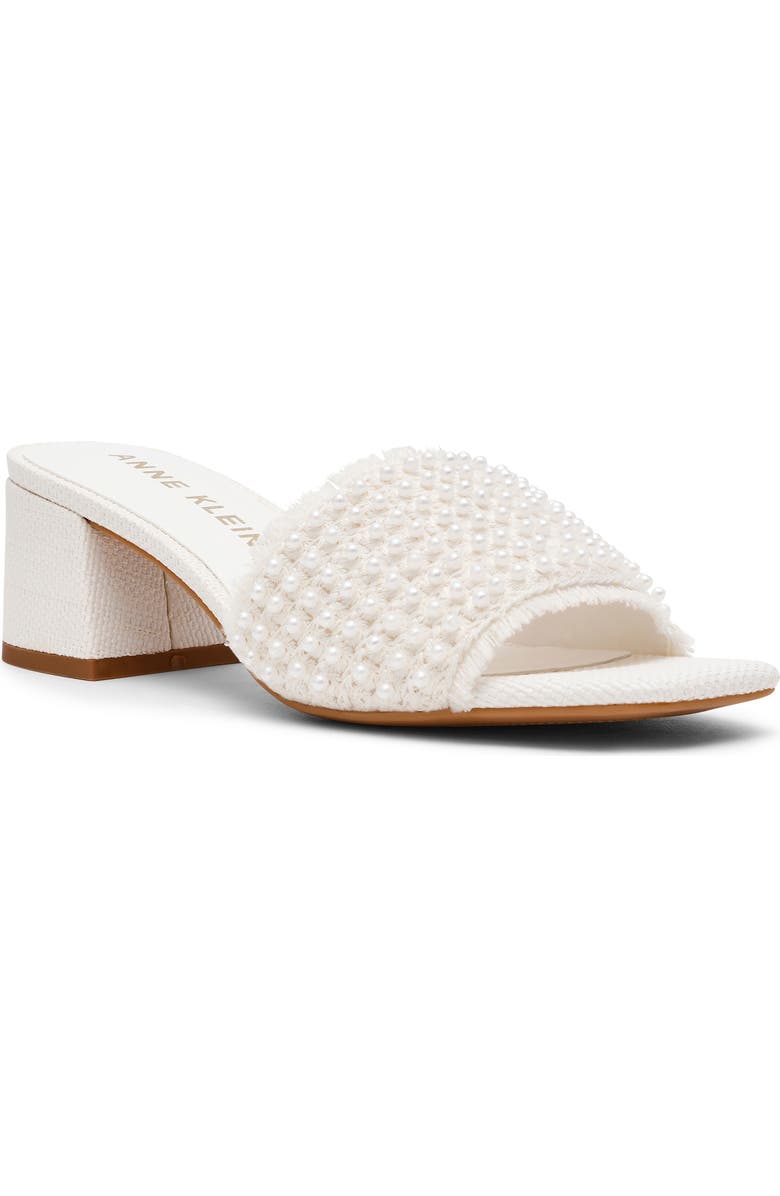 Anne Klein Dolls Block Heel Sandal, Main, color, Pearl