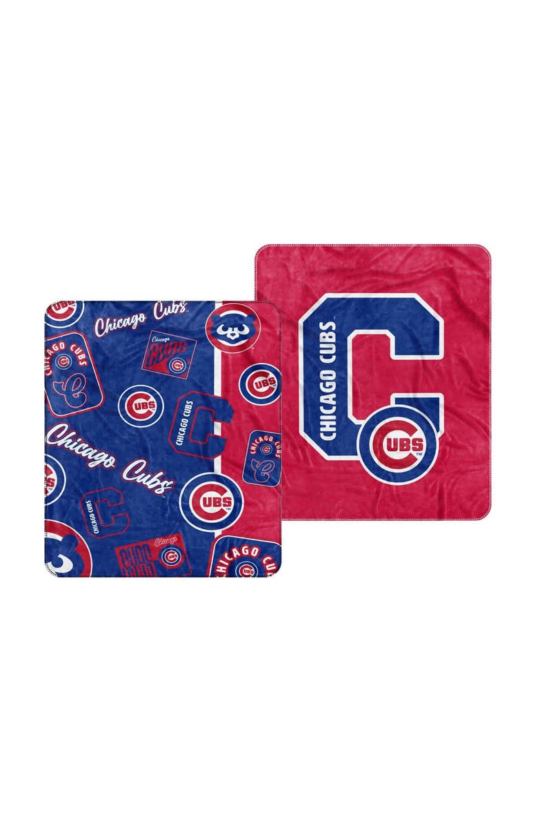 LOGO BRANDS Chicago Cubs 50" x 60" Dream Weave Throw Blanket, Main, color, Royal
