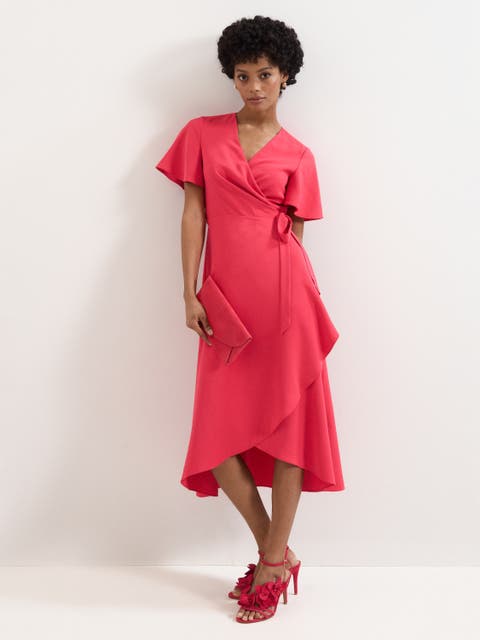 Julissa Short Sleeve Wrap Midi Dress