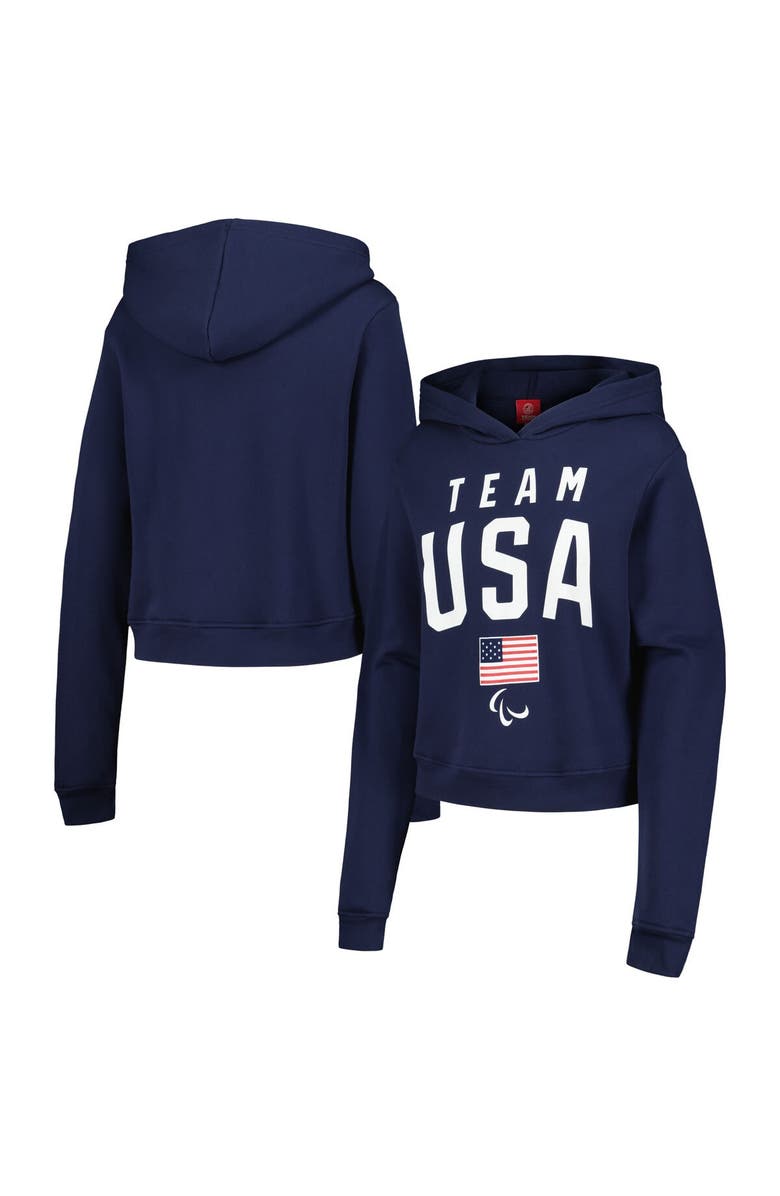 Outerstuff Women's Navy U.S. Paralympics Pullover Hoodie, Main, color, 