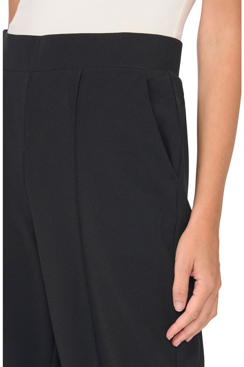Pintuck Wide Leg Pull-On Pants, Alternate, color, RICH BLACK