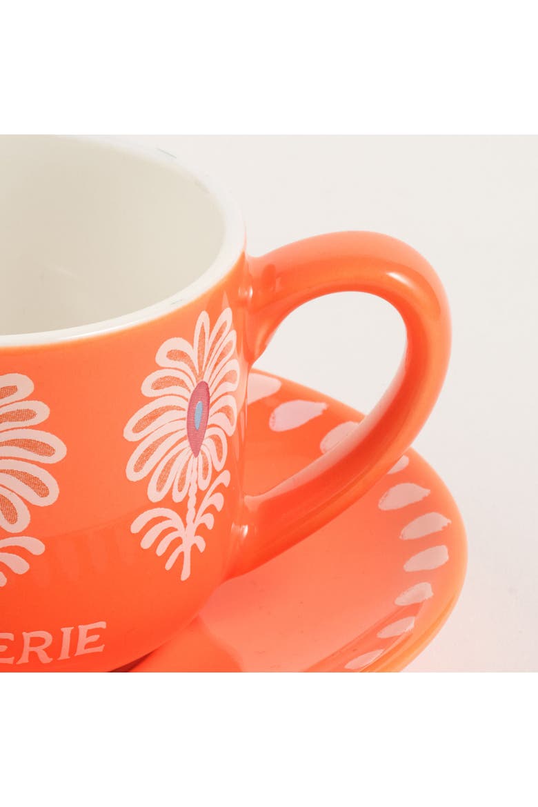 Porcelain Coffe Set  2 Pcs Set, Alternate, color, Orange-Blue