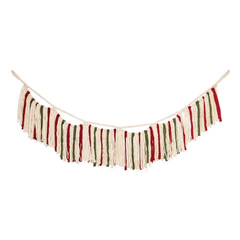 70.8" Macrame Tassel Christmas Garland