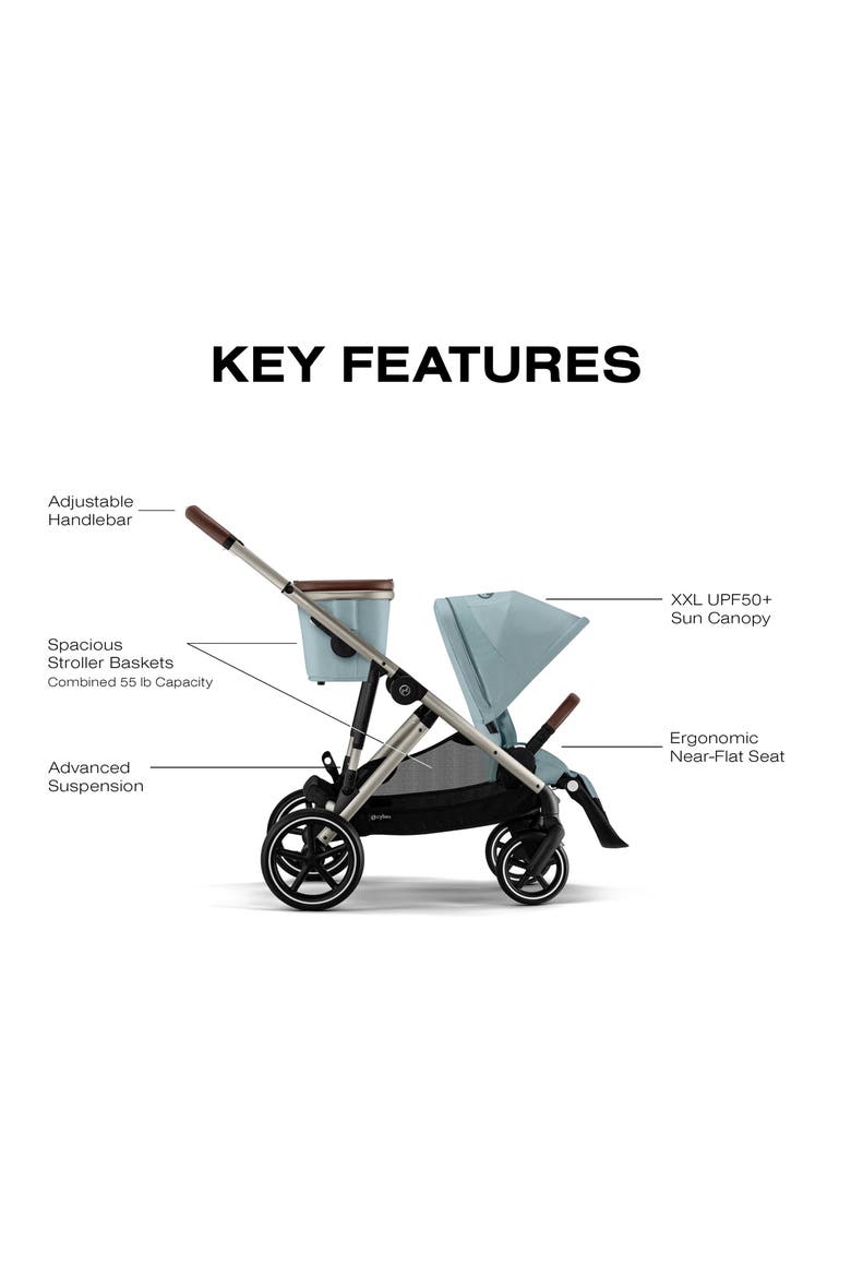 Gazelle S Stroller & Cloud G Pro Travel System, Alternate, color, STORMY BLUE