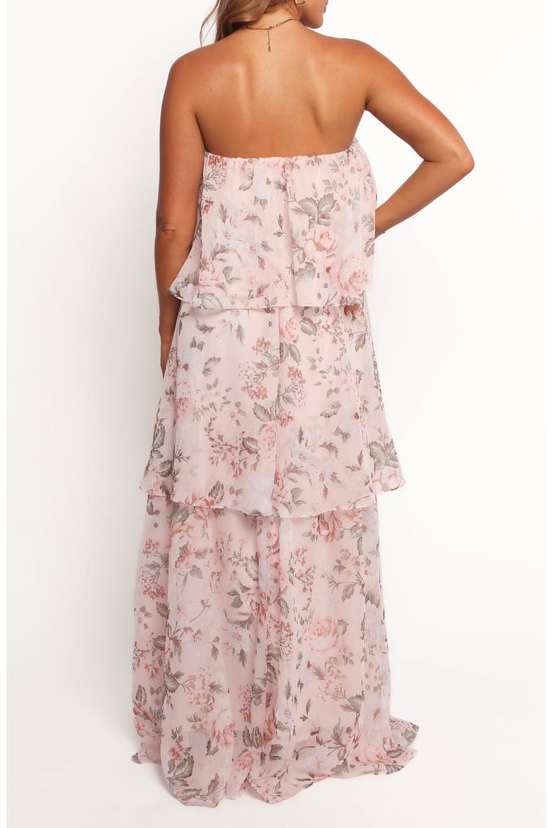 Bloom Tiered Strapless Maxi Dress, Alternate, color, FLORAL