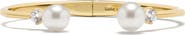 Kate Spade New York Imitation Pearl & Cubic Zirconia Open Hinged Cuff