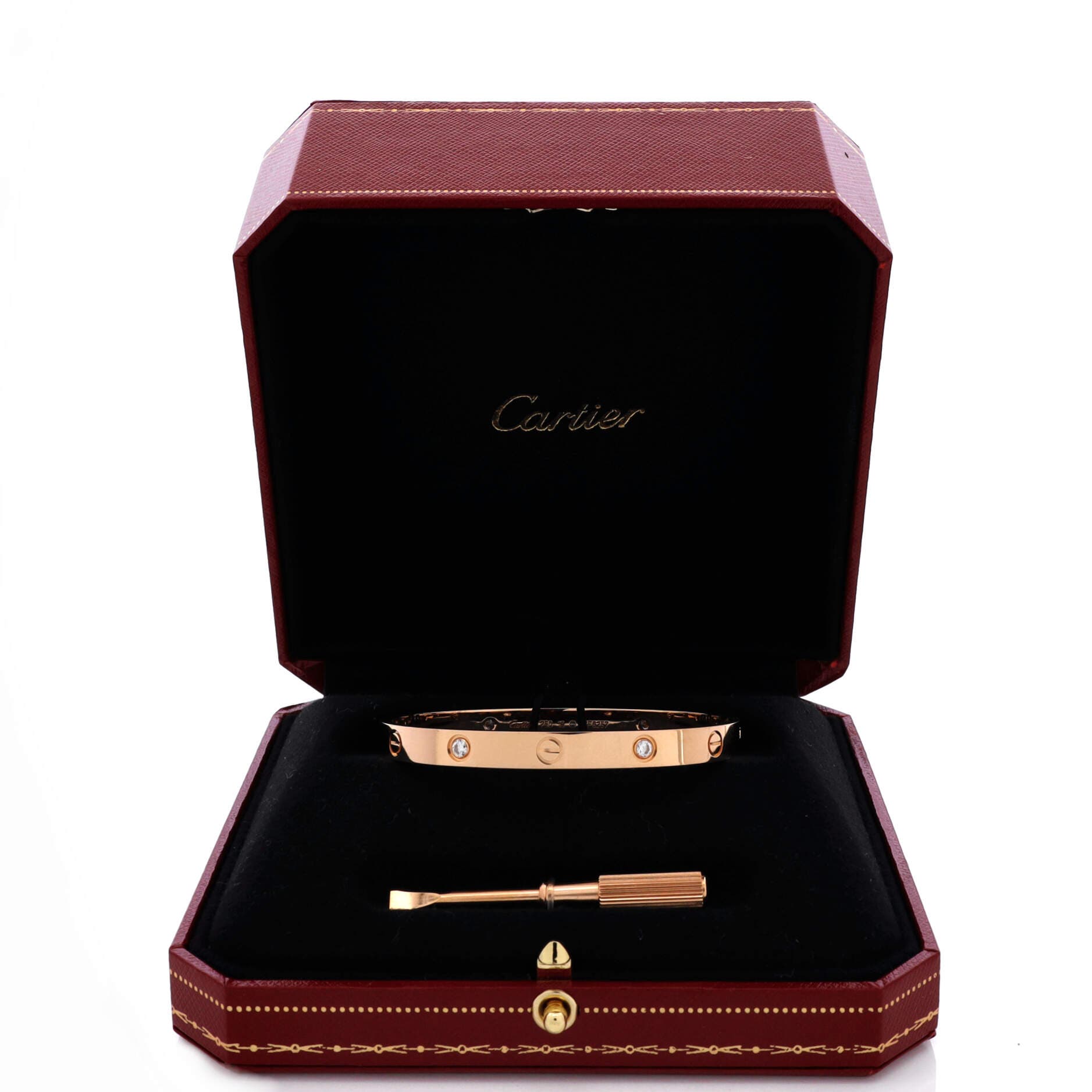 Love 4 Diamond Bracelet 18K Rose Gold with Diamonds, Alternate, color, Metallic Gold