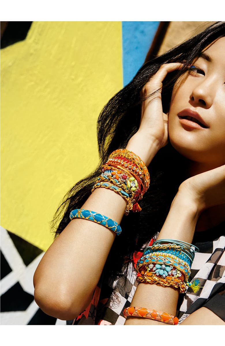 Cara Faux Suede Woven Chain Wrap Bracelet, Alternate, color, 