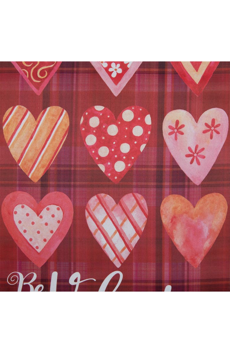Northlight Be My Valentine Plaid and Heart Garden Flag 18" x 12.5", Alternate, color, Red