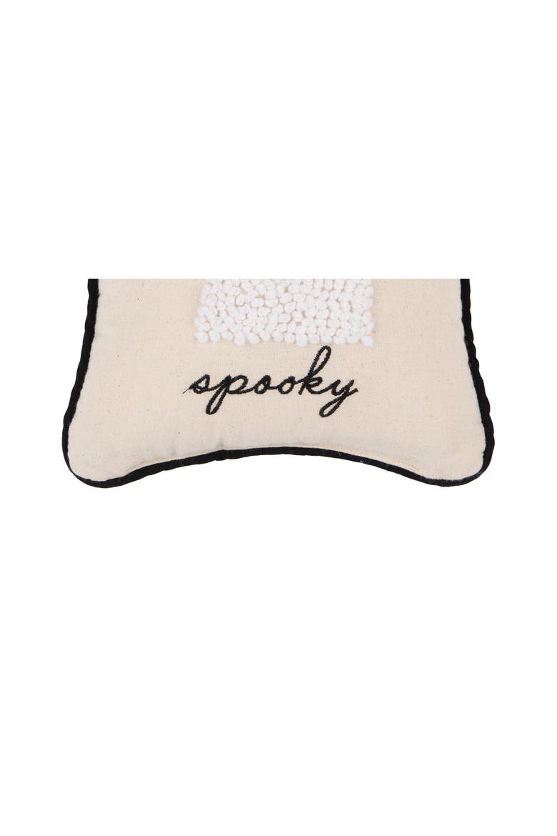 Halloween Ghost French Knot Small/Petite Accent Pillow, 8" x 8", Alternate, color, Beige