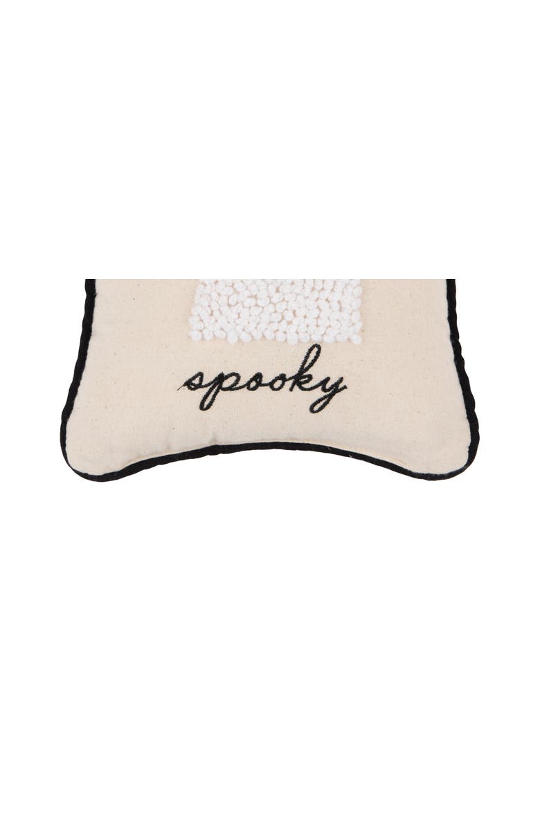 C&F Home Halloween Ghost French Knot Small/Petite Accent Pillow, 8" x 8", Alternate, color, Beige