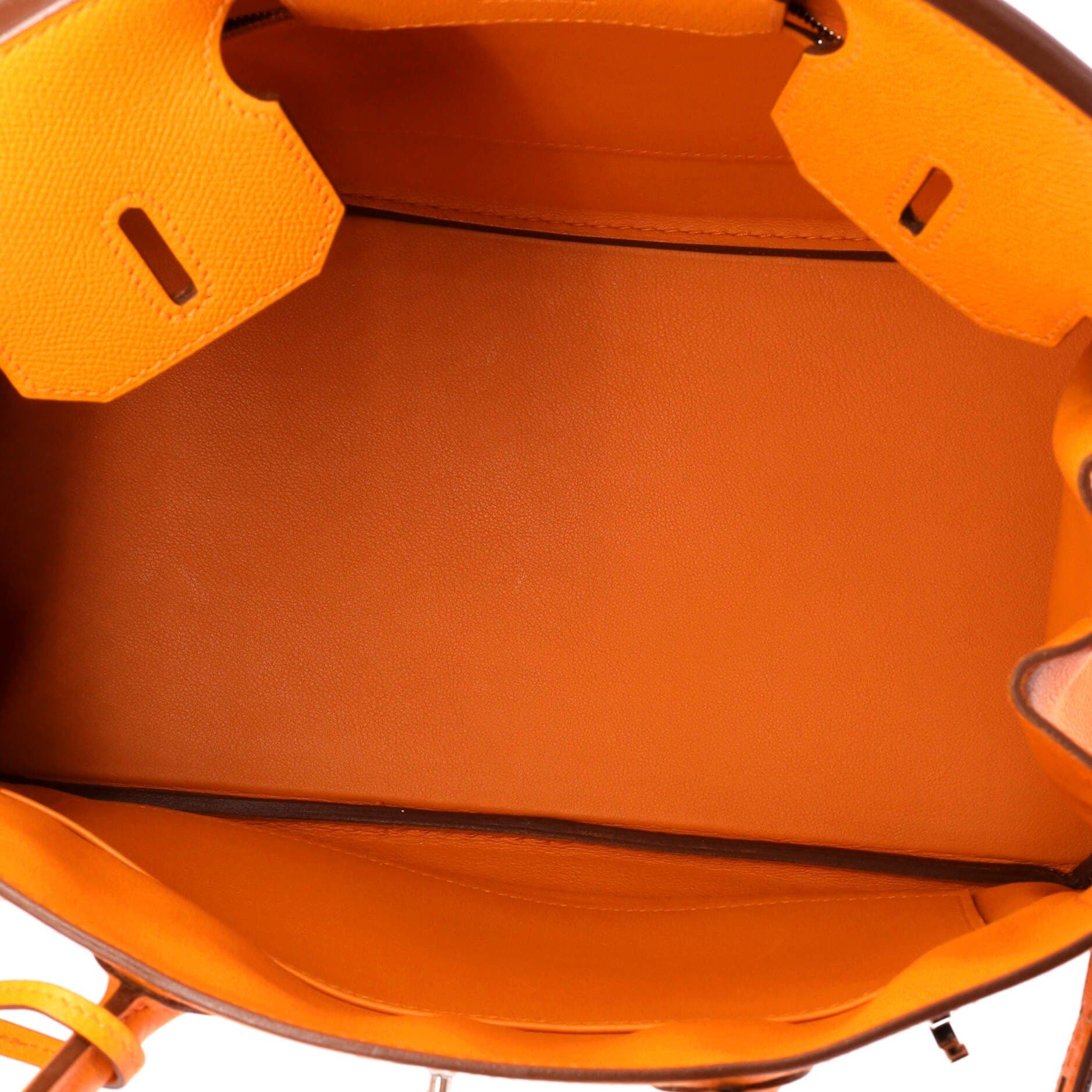 Birkin Handbag Orange Epsom with Palladium Hardware 30, Alternate, color, Orange
