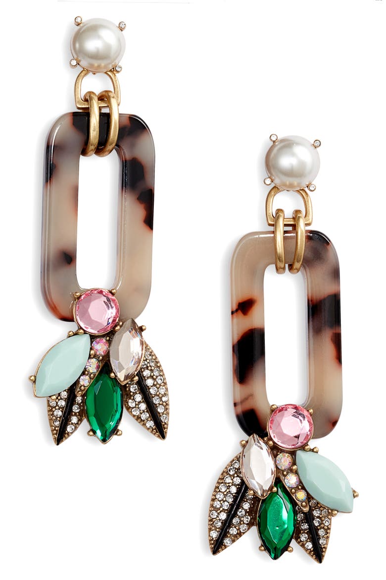 Belle Earrings, Main, color, GOLD/ MULTI