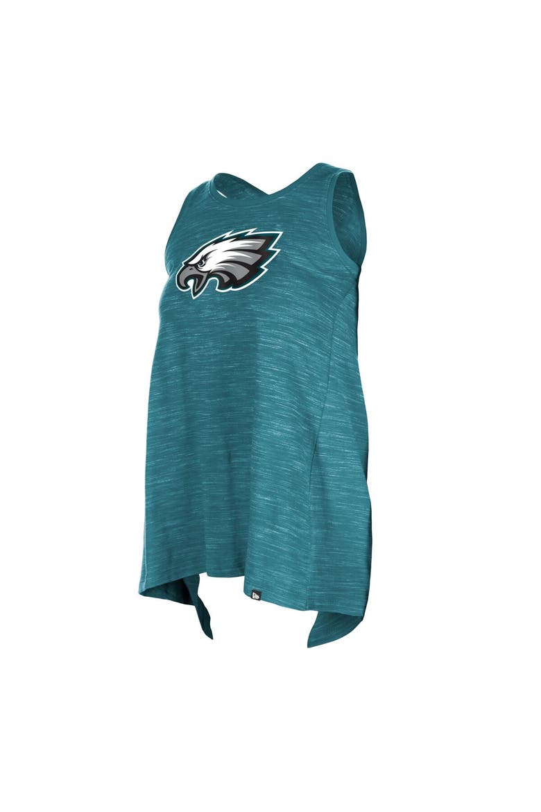 Women's New Era Midnight Green Philadelphia Eagles Plus Size Space Dye Active Tank Top, Alternate, color, Green
