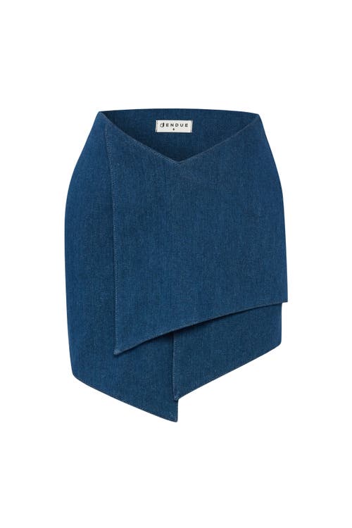 Jendue Us Endless Line Denim Mini Skirt In Blue