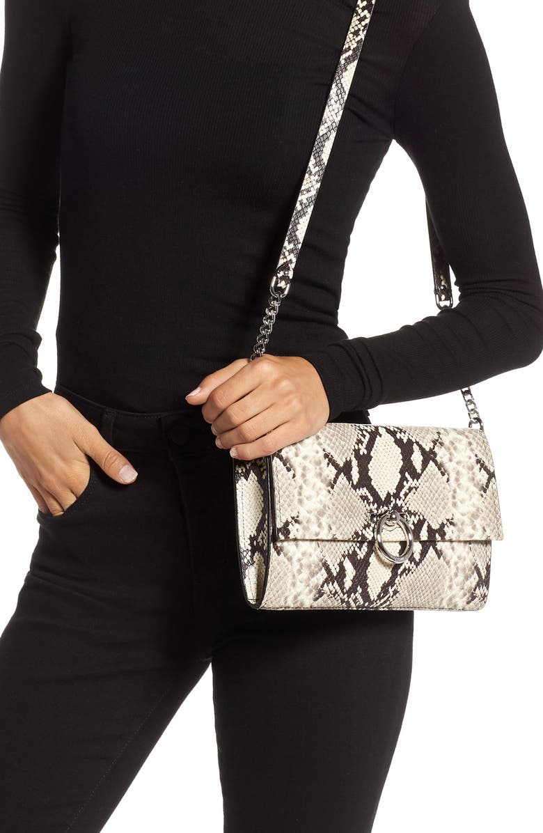 Rebecca Minkoff Jean Snake Embossed Leather Clutch, Alternate, color,