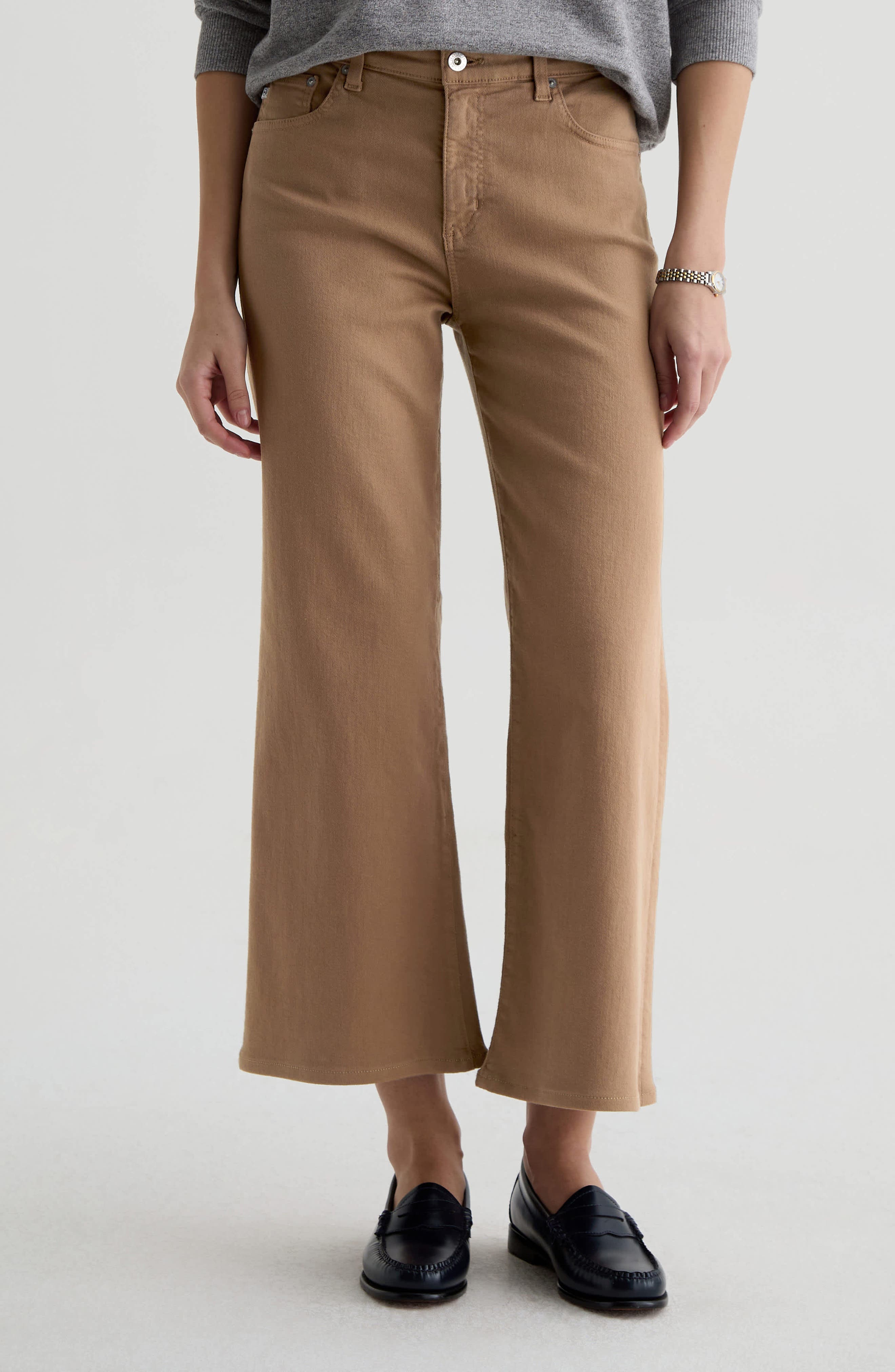 AG Saige Mid Rise Ankle Wide Leg Jeans