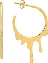 Queen Jewels Melting Hoop Earrings