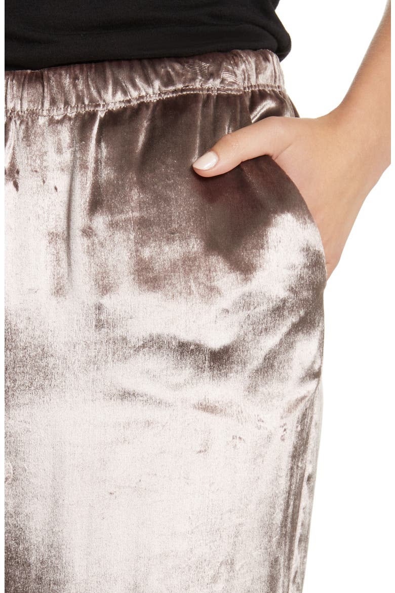 Crushed Velvet Track Pants, Alternate, color, MAUVE