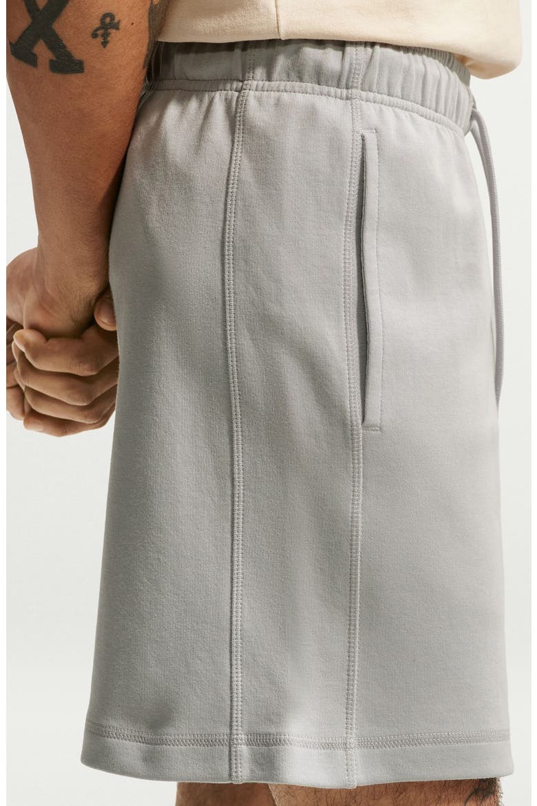 Club Varsity Shorts, Alternate, color, LIGHT SMOKE GREY/ WHITE