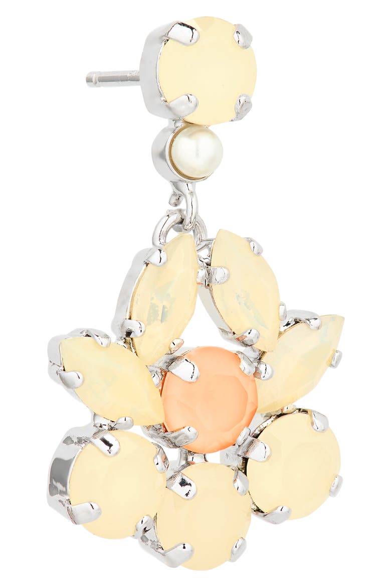 Heartbloom Drop Earrings, Alternate, color, SAND OPAL/ CLEM/ PEARL