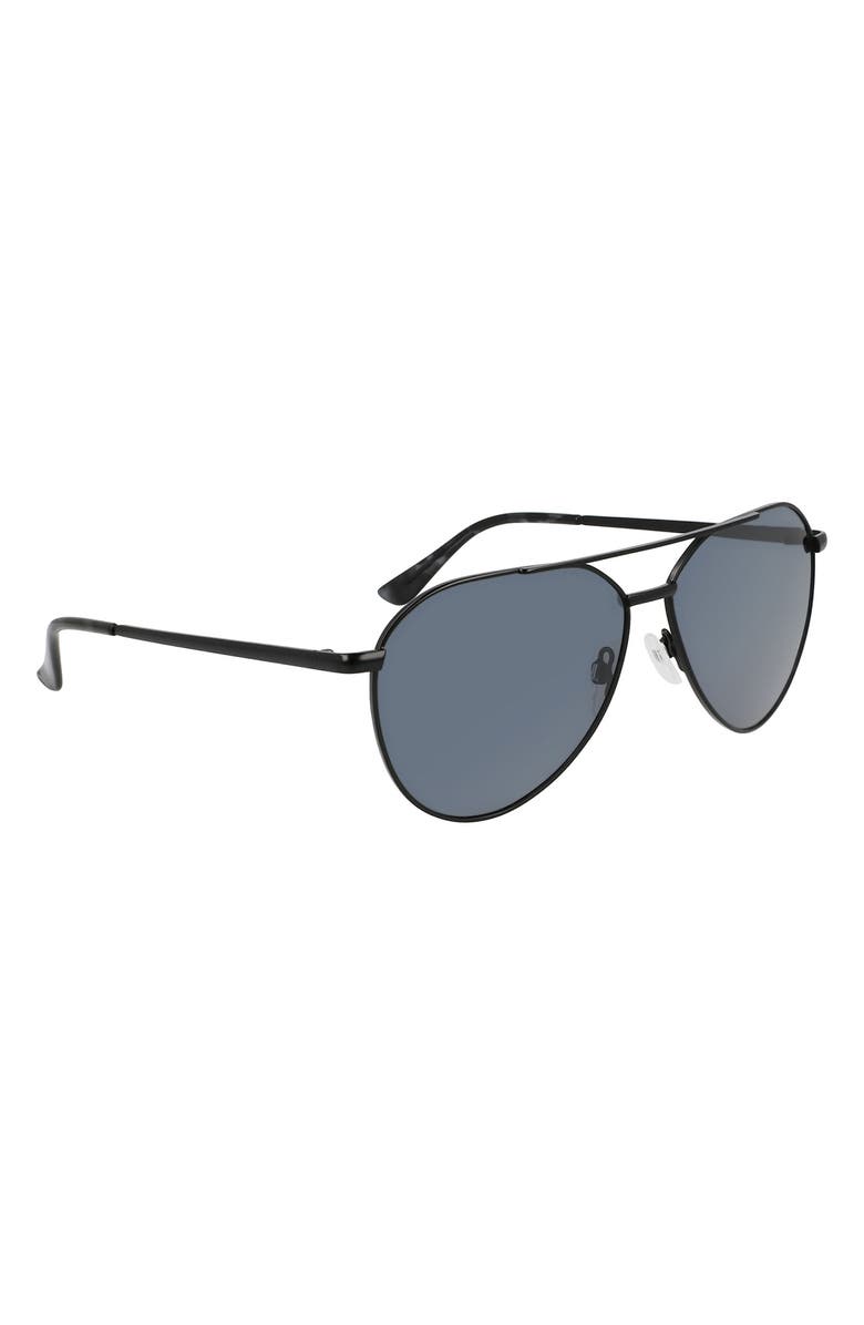 Cole Haan 61mm Aviator Sunglasses, Alternate, color, Black
