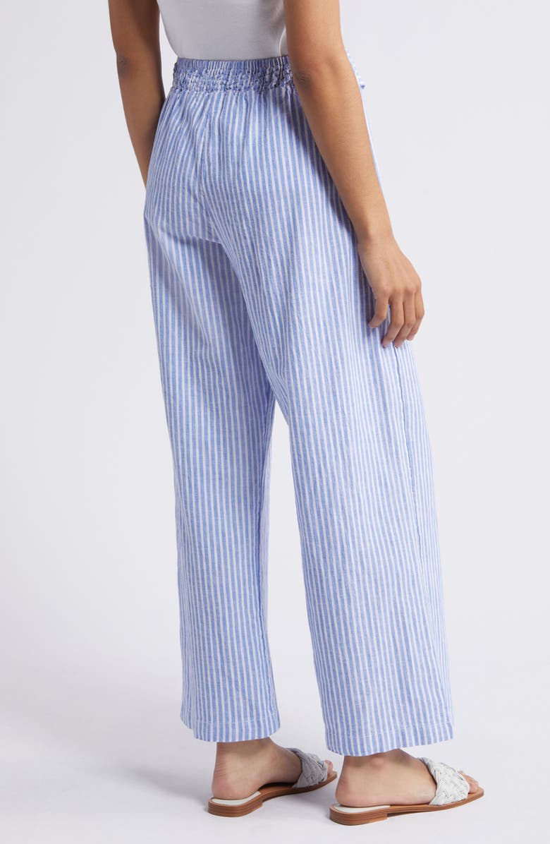 beachlunchlounge Florencia Stripe Linen & Cotton Pants, Alternate, color, 