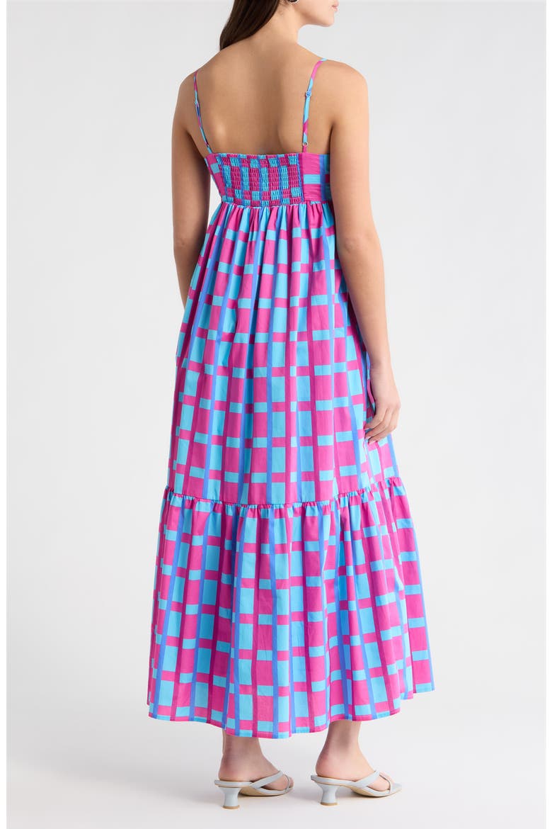 Marvy Check Maxi Sundress, Alternate, color, FUCHSIA-BLUE-MULTI